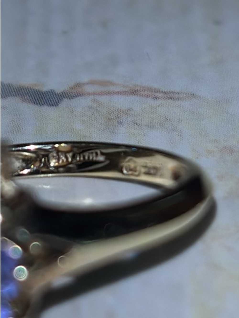 Opal and Tanzanite 14KT Gold Ring - Picture 6 of 11